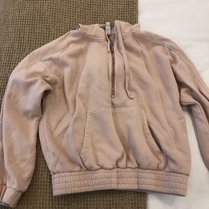 Free people quarter zip hoodie